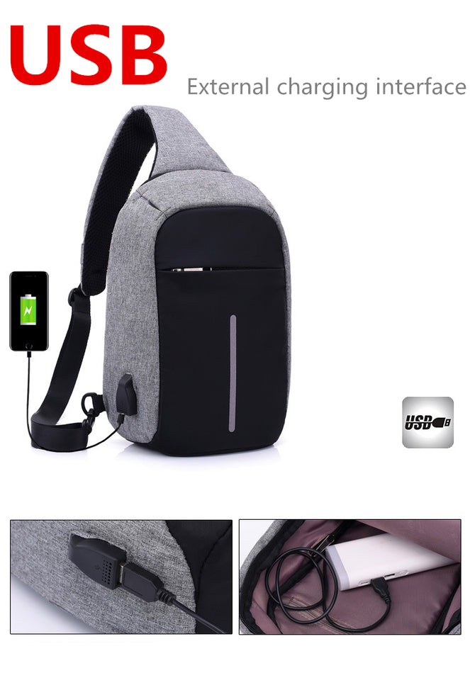 Anti-Theft Shoulder Bag with USB Charging - BeppleStore 