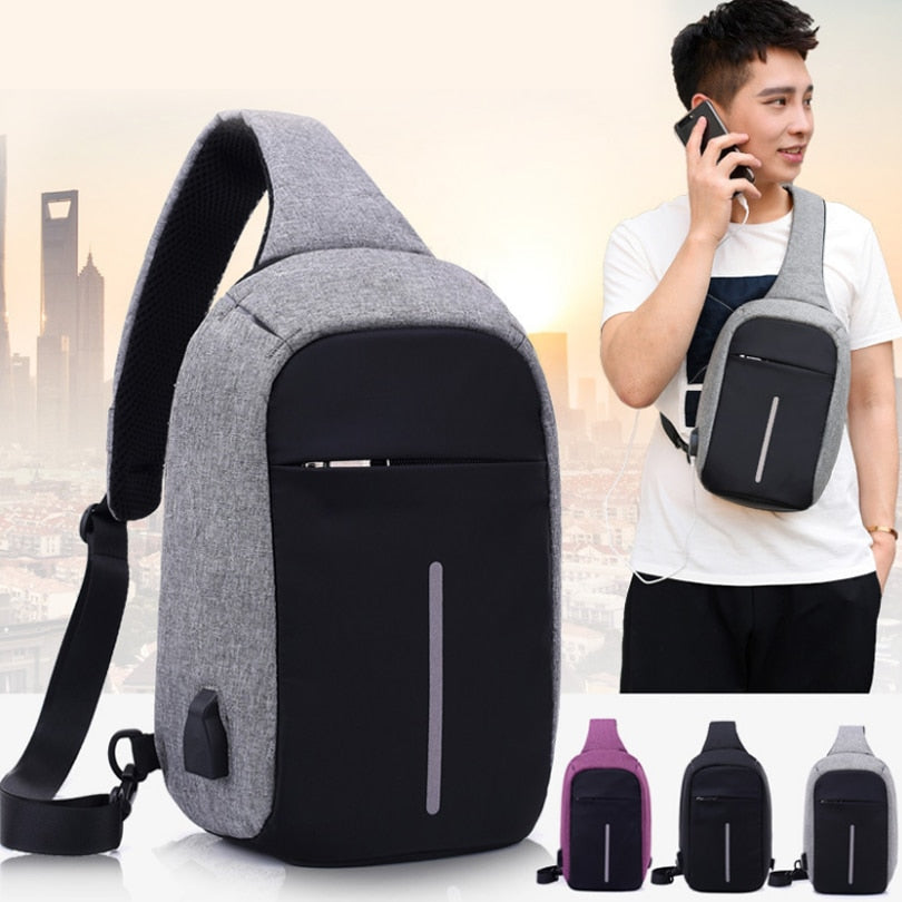 Anti-Theft Shoulder Bag with USB Charging - BeppleStore 